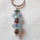 Murano Lampwork Beads/Keychain - hanging charm - Blue