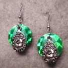 Handcrafted Flower Teardrop charm earrings - LE15