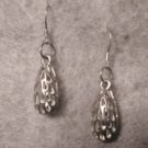 Handcrafted Filigree 3D teardrop charm earrings - L018