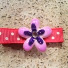 Purple flower clips