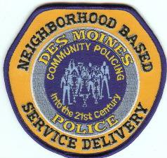 Des Moines Iowa Police Patch