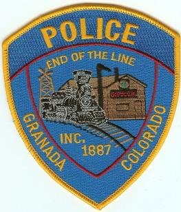 Granada Colorado Police Patch Locomotive