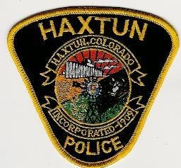 Haxtun Colorado Police Patch Locomotive