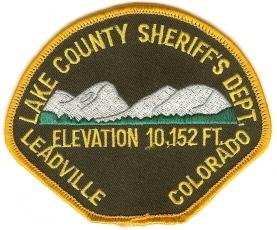 Lake County Sheriff Colorado Police Patch
