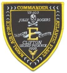 VF-103 JOLLY ROGERS SQUADRON ATLANTIC FLEET COMMAND PATCH