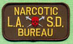 Los Angeles County Sheriff California Police Narcotics Bureau Patch