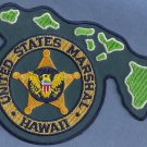 United States Marshal Hawaii Police Patch State Shaped!