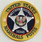 United States Marshal West Texas Posse Police Patch