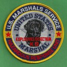 United States Marshal Explosives K-9 Detection Police Patch