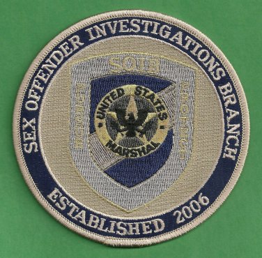 United States Marshal Sex Offender Investigation Branch Police Patch