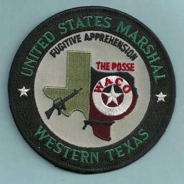 United States Marshal Western Texas Posse Police Patch