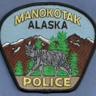 Manocotak Alaska Police Patch Wolf!