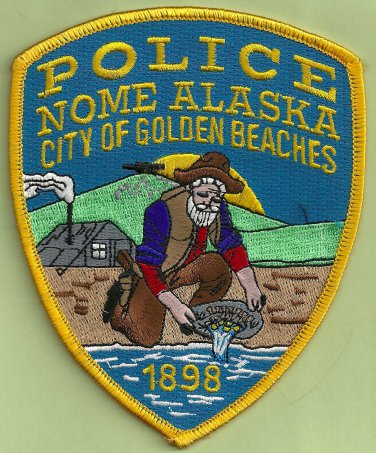 Nome Alaska Police Patch Gold Prospector!