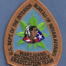 Bureau of Indian Affairs Marijuana Eradication Police Patch