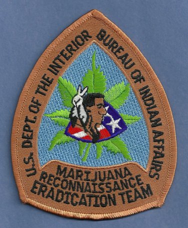 Bureau of Indian Affairs Marijuana Eradication Police Patch