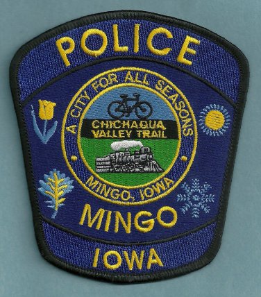 Mingo Iowa Police Patch Locomotive