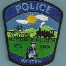 Baxter Iowa Police Patch Locomotive