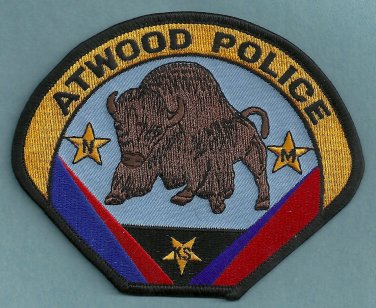 Atwood Kansas Police Patch Buffalo