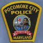 Pocomoke City Maryland Police Patch Indian