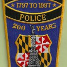 Baltimore City Maryland 200th Anniversary Police Patch