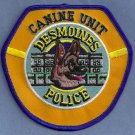 Des Moines Iowa Police K-9 Unit Patch
