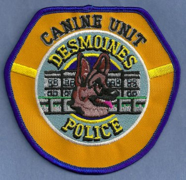 Des Moines Iowa Police K-9 Unit Patch