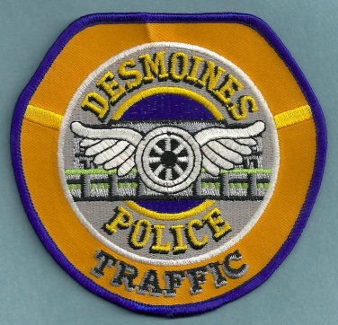 Des Moines Iowa Police Traffic Unit Patch