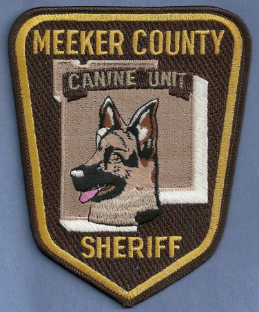 Meeker County Sheriff Minnesota K-9 Unit Police Patch