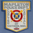 Mapleton Minnesota Police Patch Curling Capital Mapleton Minnesota Police Patch Curling Capital