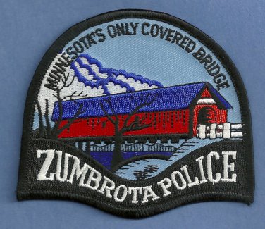 Zumbrota Minnesota Police Patch Covered Bridge