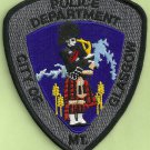 Glasgow Montana Police Patch Bagpiper
