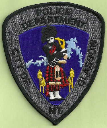 Glasgow Montana Police Patch Bagpiper
