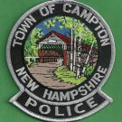 Campton New Hampshire Police Patch Covered Bridge