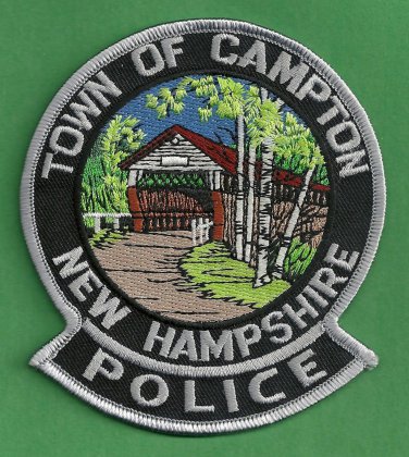 CAMPTON NEW HAMPSHIRE POLICE SHOULDER PATCH COVERED BRIDGE! 