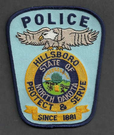 Hillsboro North Dakota Police Patch