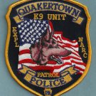 Quakertown Pennsylvania Police K-9 Unit Patch