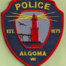 Algoma Wisconsin Police Patch Lighthouse