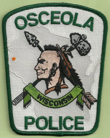 Osceola Wisconsin Police Patch Indian