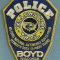 Boyd Wisconsin Police Patch