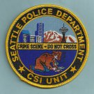 Seattle Washington Police CSI Crime Scene Investigator Patch