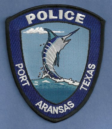 Port Aransas Texas Police Patch Marlin