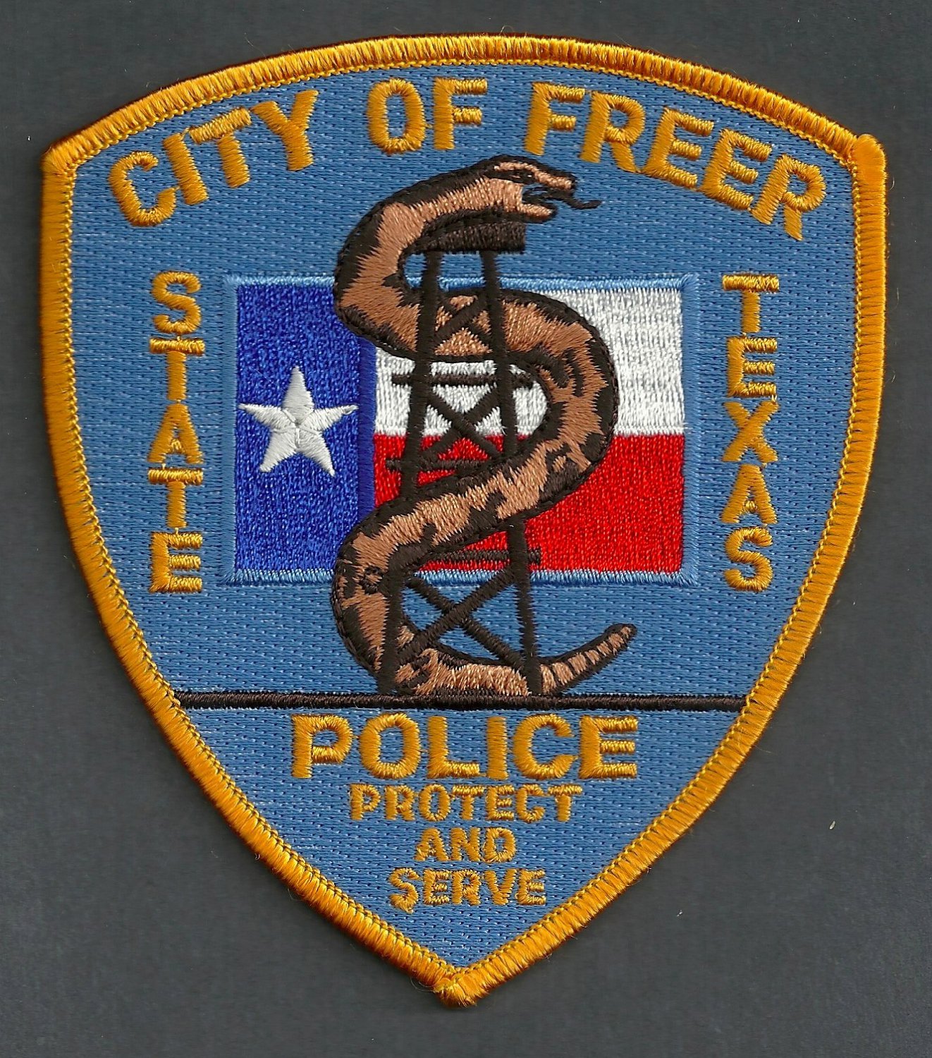 Freer Texas Police Patch Snake