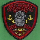 West Warwick Rhode Island Police Dive Team Patch