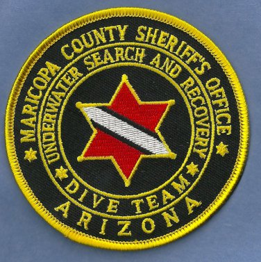 Maricopa County Sheriff Arizona Police Dive Team Patch