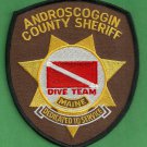 Androscoggin County Sheriff Maine Police Dive Team Patch