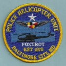 Baltimore Maryland Police Helicopter Air Unit Patch Baltimore Maryland Police Helicopter Air Unit Patch