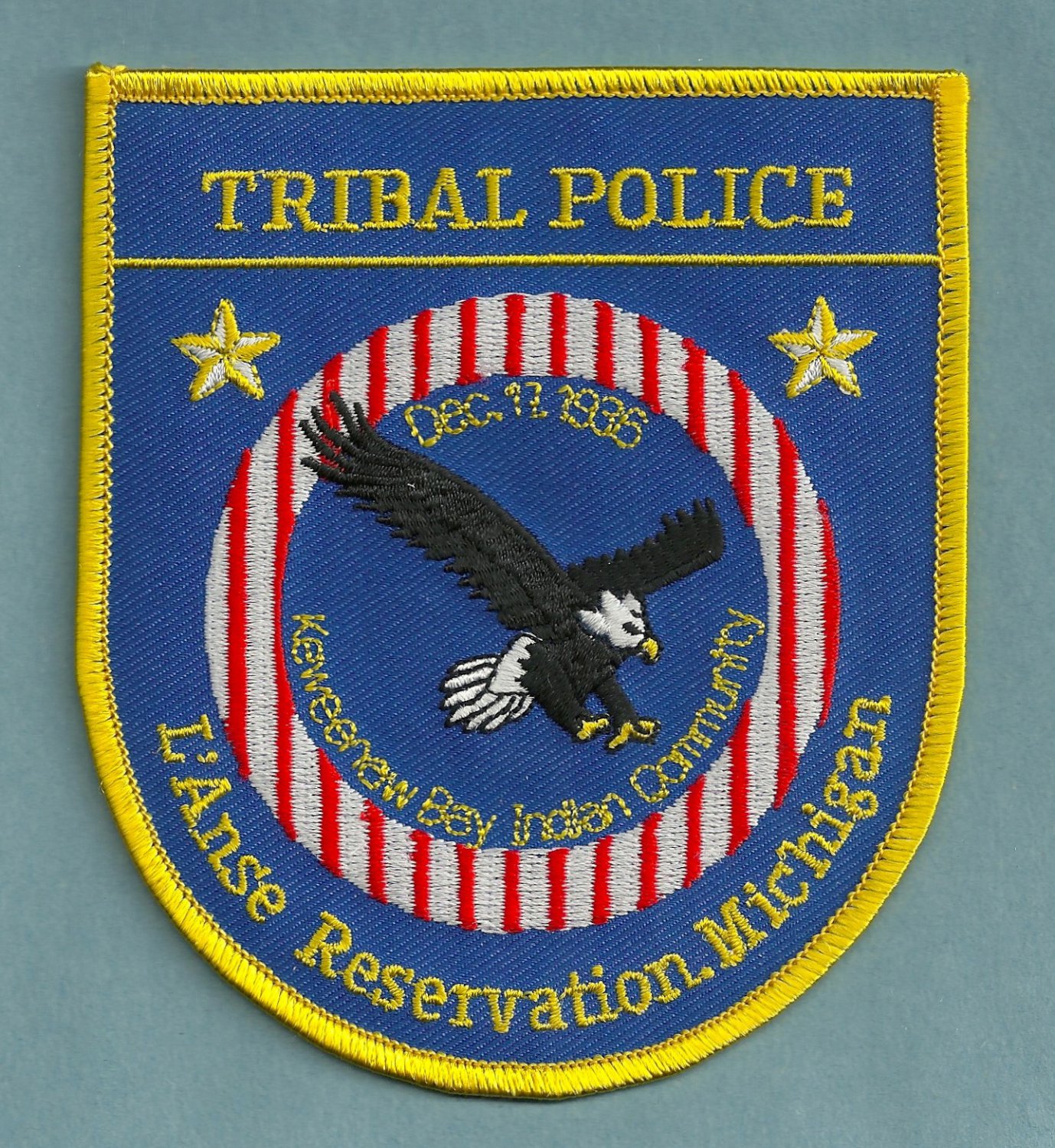 L'Anse Reservation Michigan Tribal Police Patch