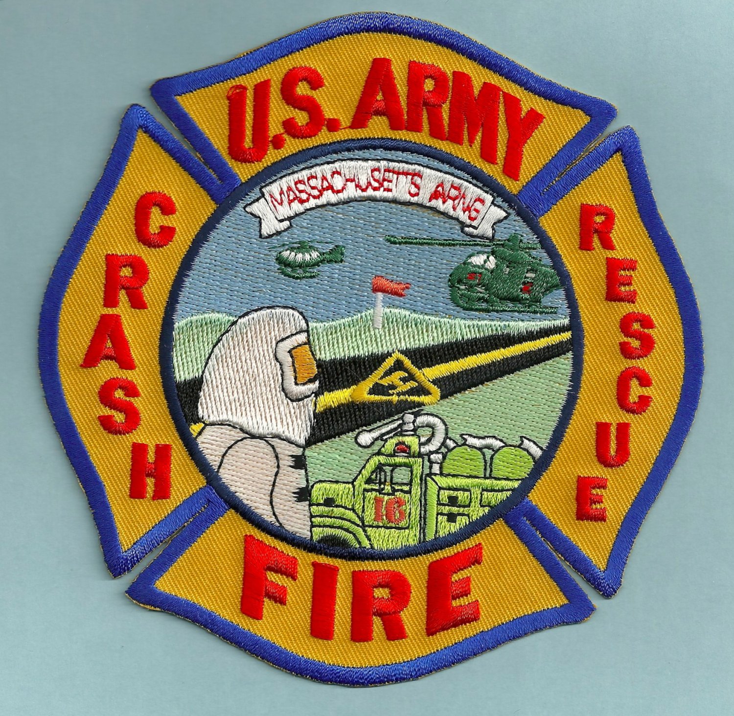 Massachusetts Army Air National Guard Crash Fire Rescue Patch