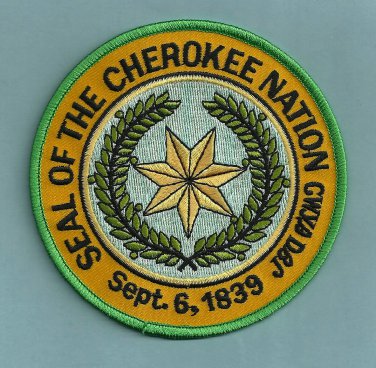 Cherokee Nation Oklahoma Tribal Seal Patch