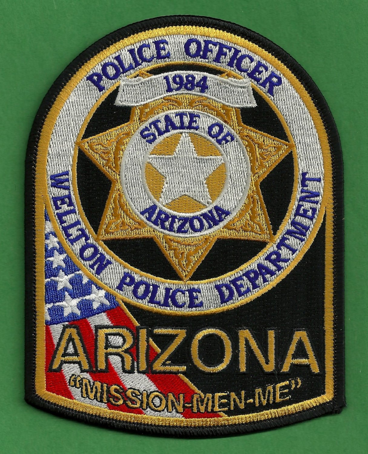 Wellton Arizona Police Patch